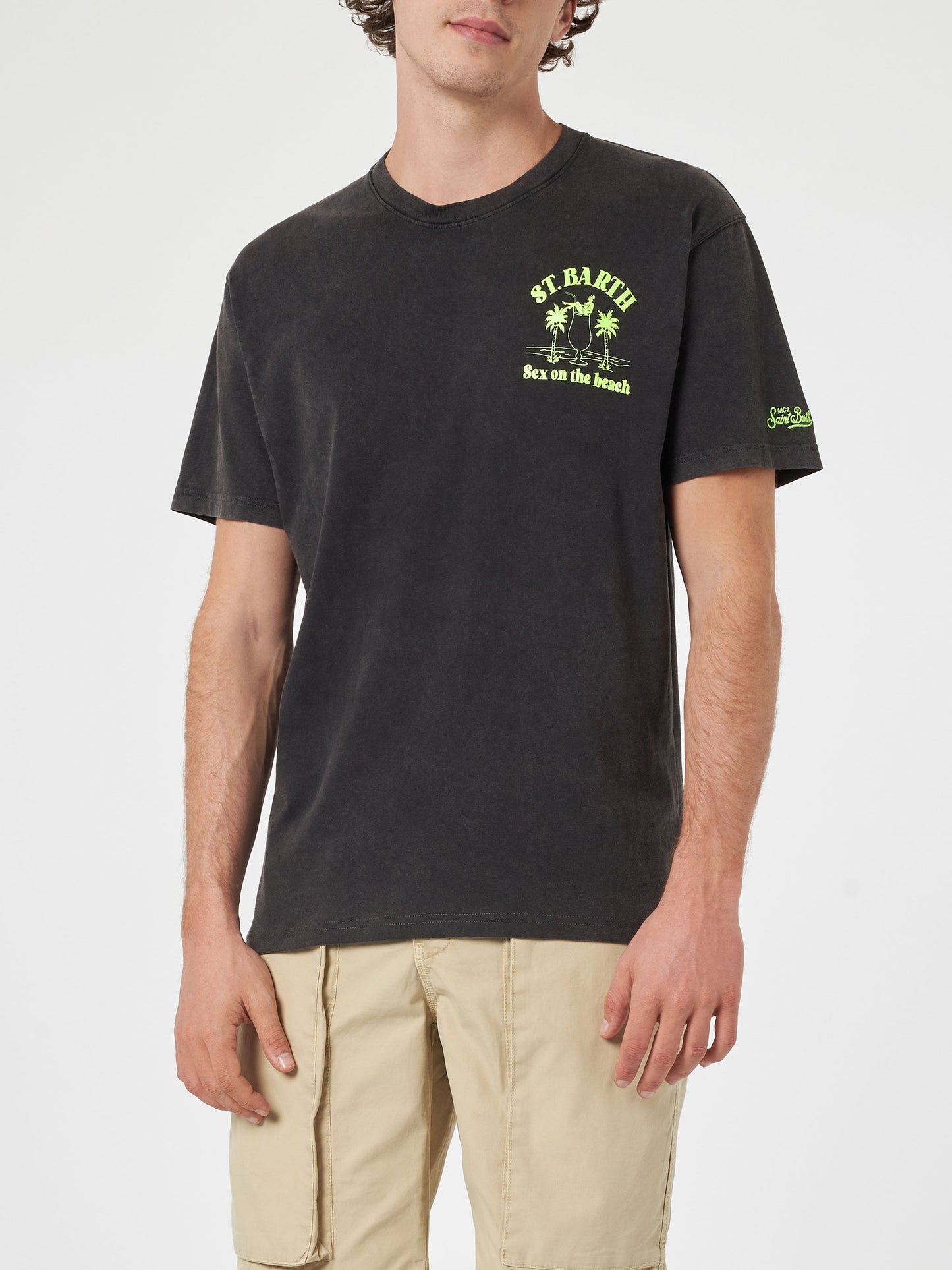 Man vintage cotton t-shirt Jack with St. Barth Sex on the Beach print - MC2 Saint Barth