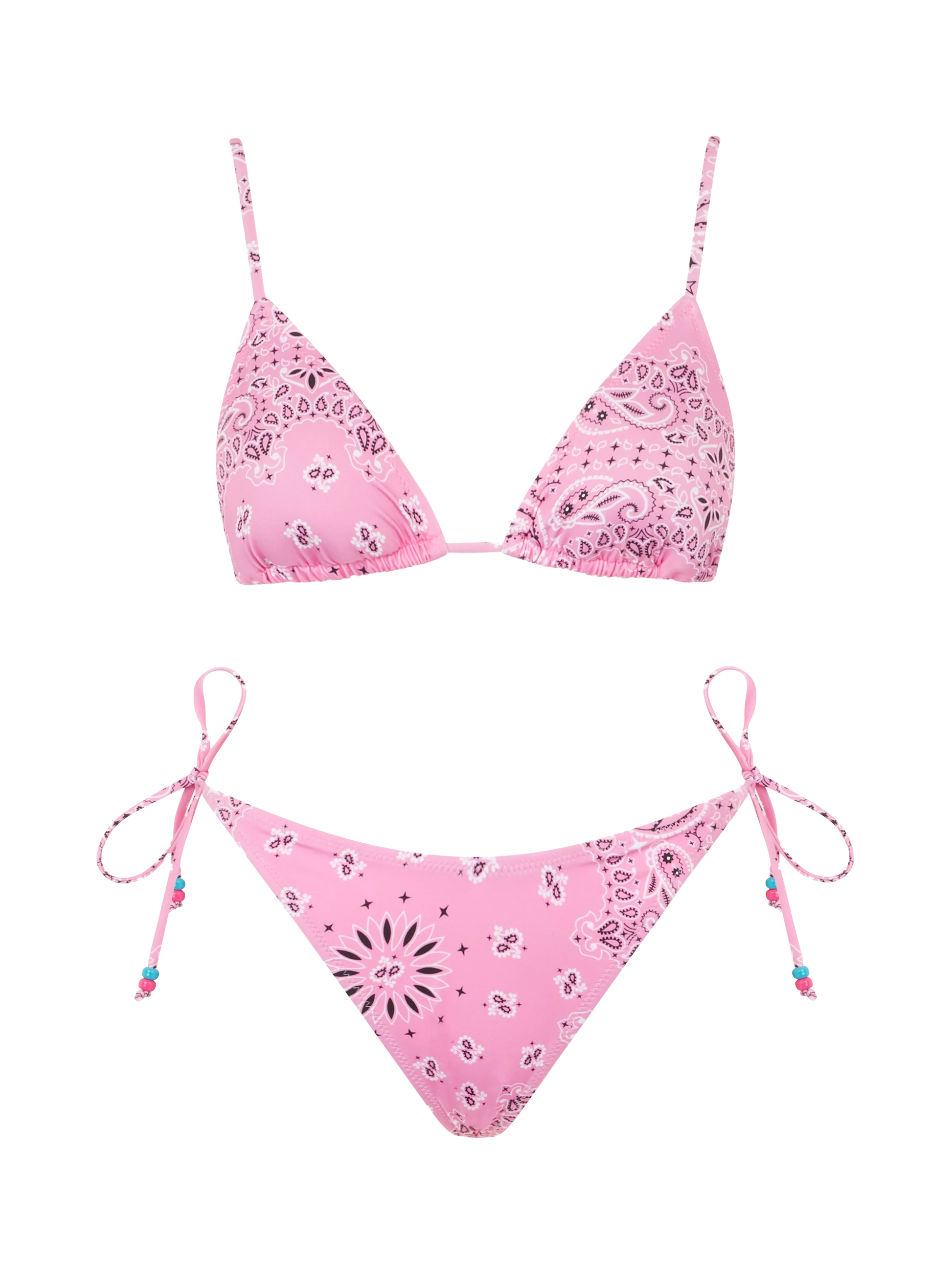 Woman triangle bikini with bandanna print - MC2 Saint Barth