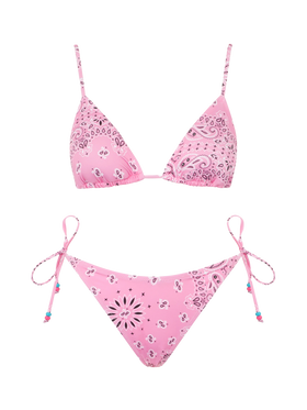 Woman triangle bikini with bandanna print - MC2 Saint Barth