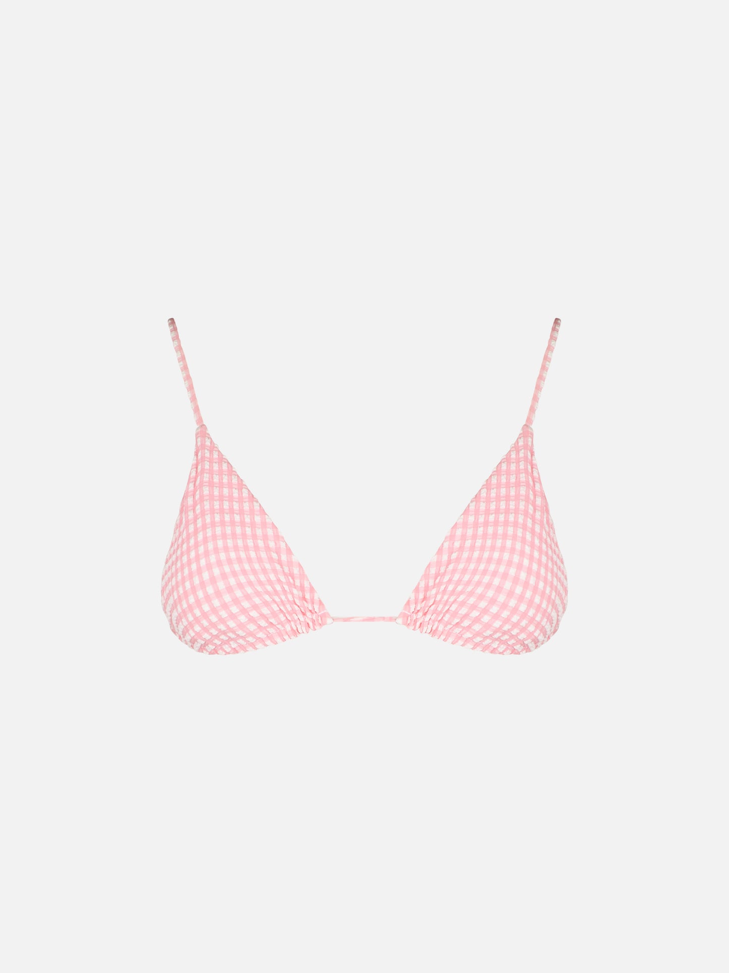 Woman seersucker gingham triangle top - MC2 Saint Barth