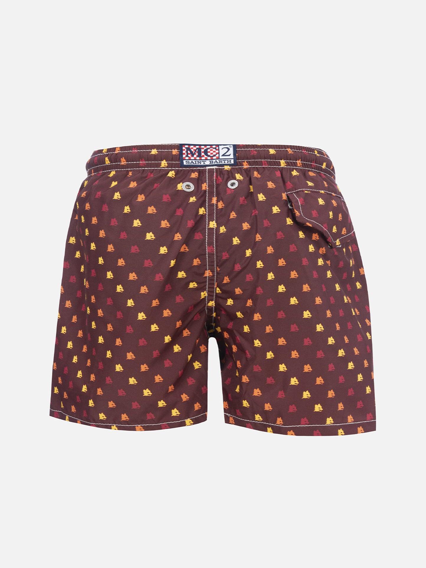 Lightweight fabric swimshorts Jean with Roma print | AS ROMA SPECIAL EDITION