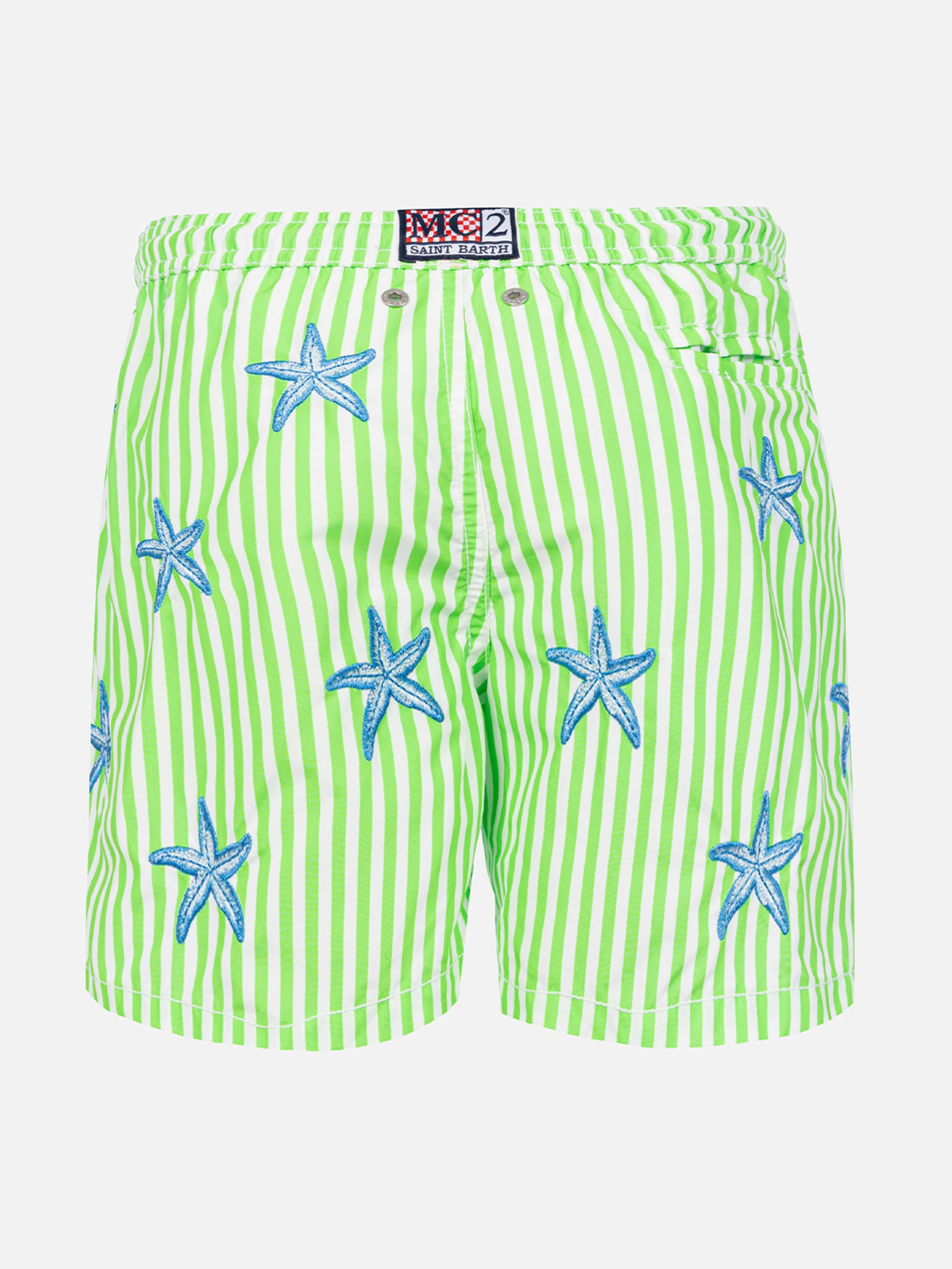 Man classic swim shorts with starfish embroidery - MC2 Saint Barth