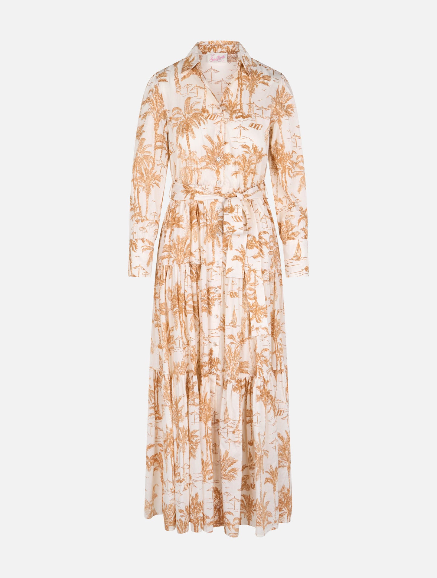 Woman Toile de Jouy cotton dress Jensen - MC2 Saint Barth