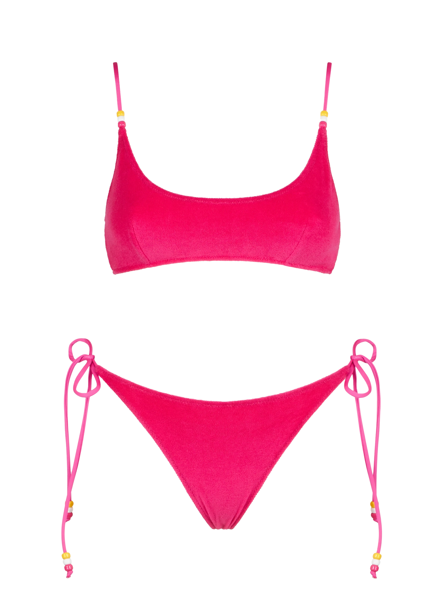 Woman fuchsia terry bralette bikini - MC2 Saint Barth