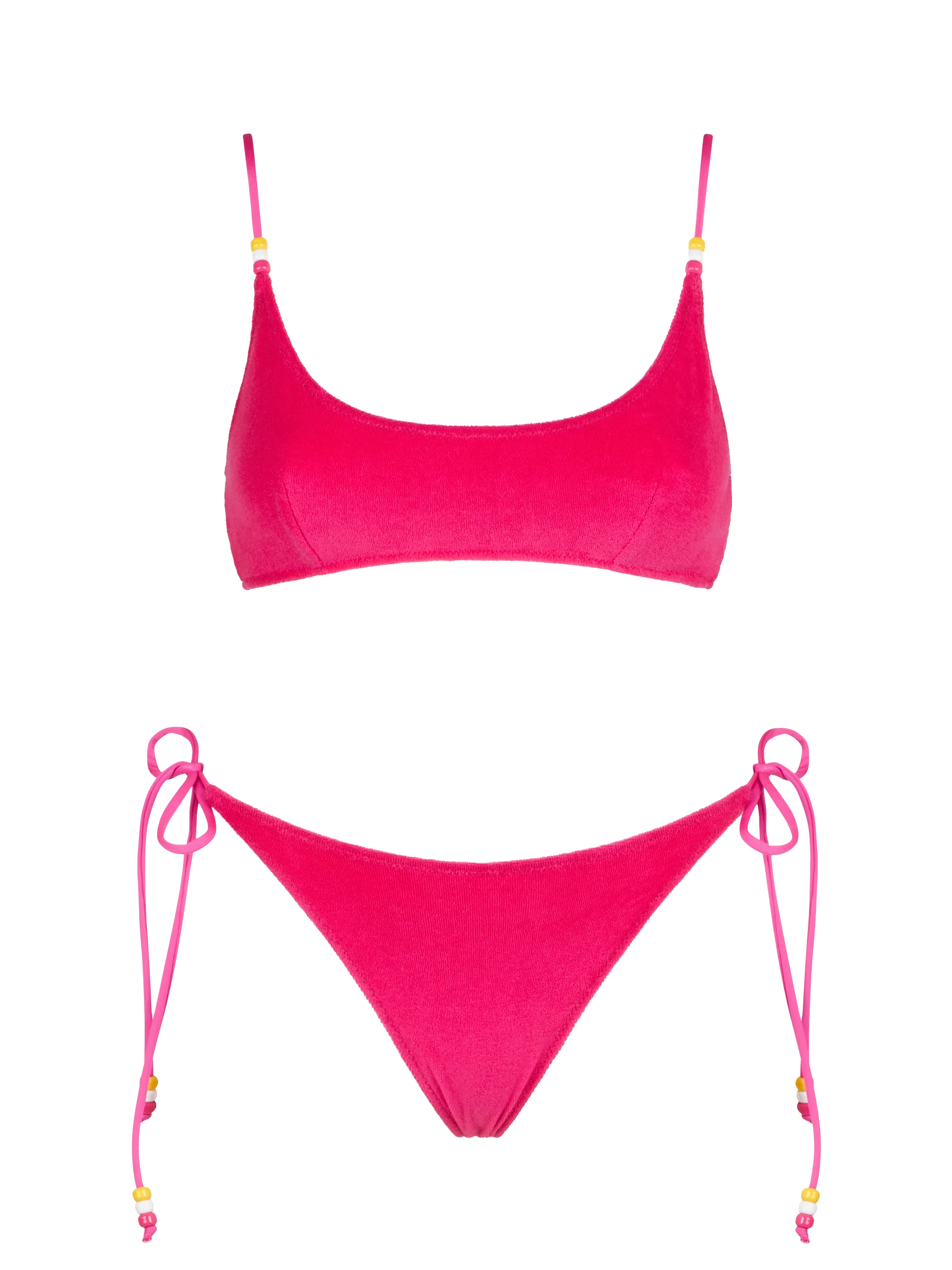 Woman fuchsia terry bralette bikini - MC2 Saint Barth