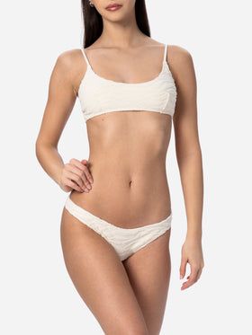 Woman zebra terry bralette bikini Judy Naomi