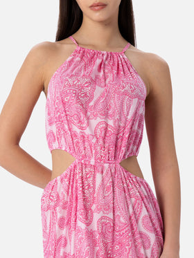 Langes Kleid Kaby mit Cut-outs und Paisley-Print für Damen