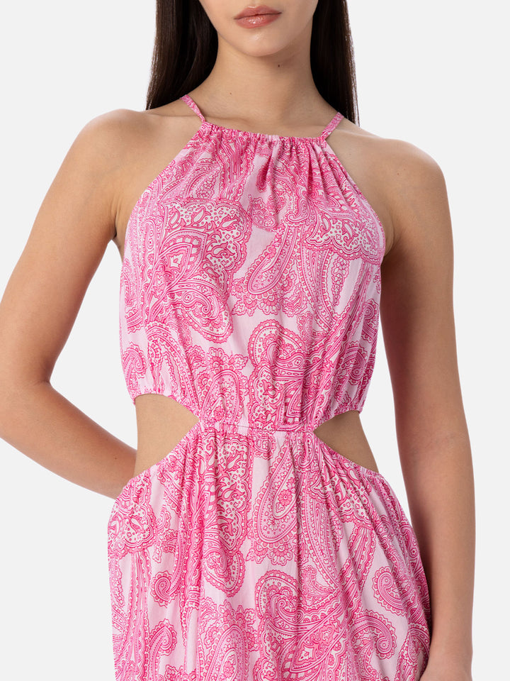 Langes Kleid Kaby mit Cut-outs und Paisley-Print für Damen