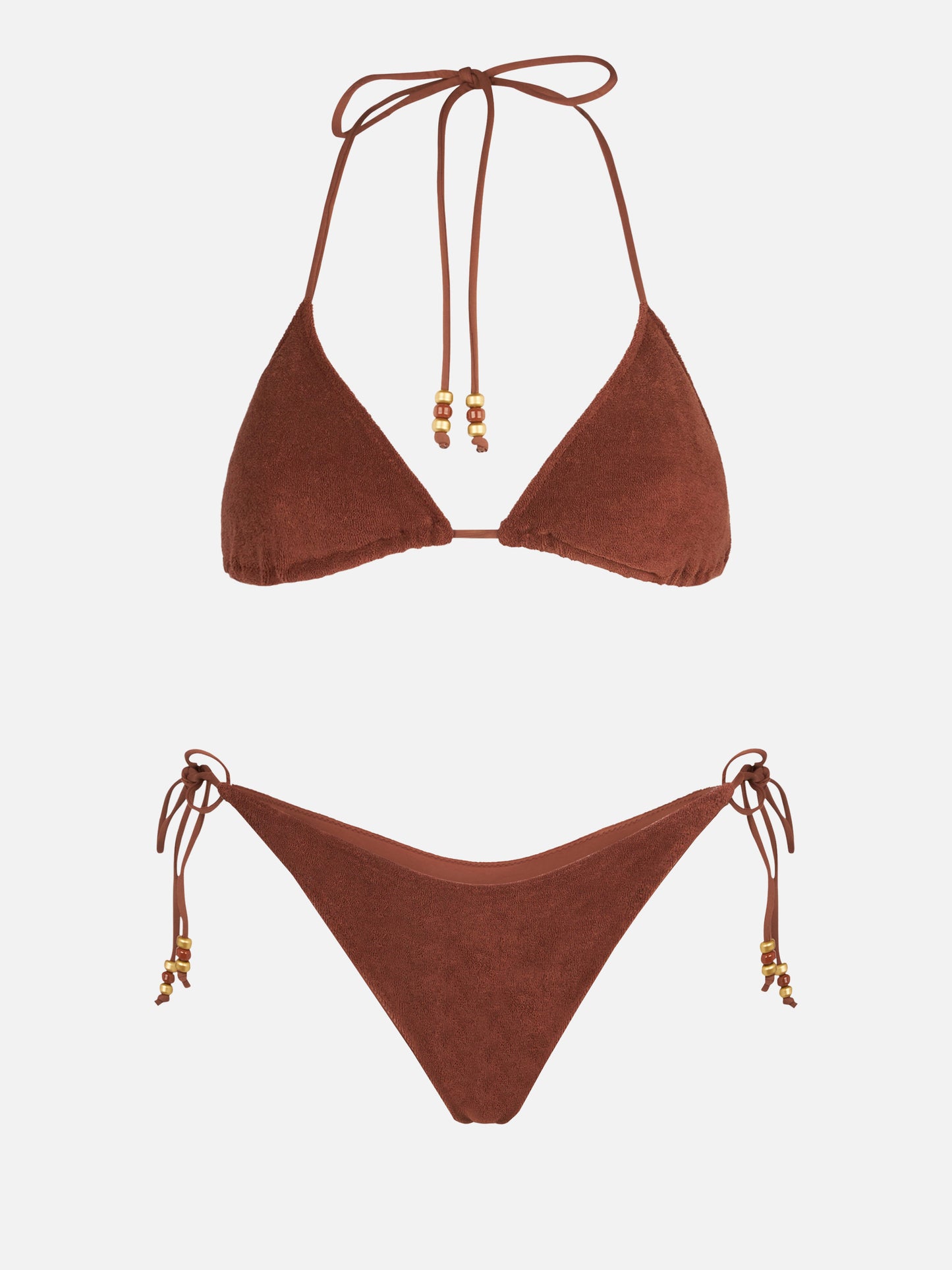 Frottee-Triangel-Bikini für Damen