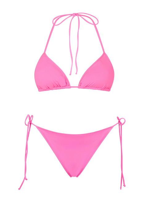 Woman fluo pink triangle bikini - MC2 Saint Barth