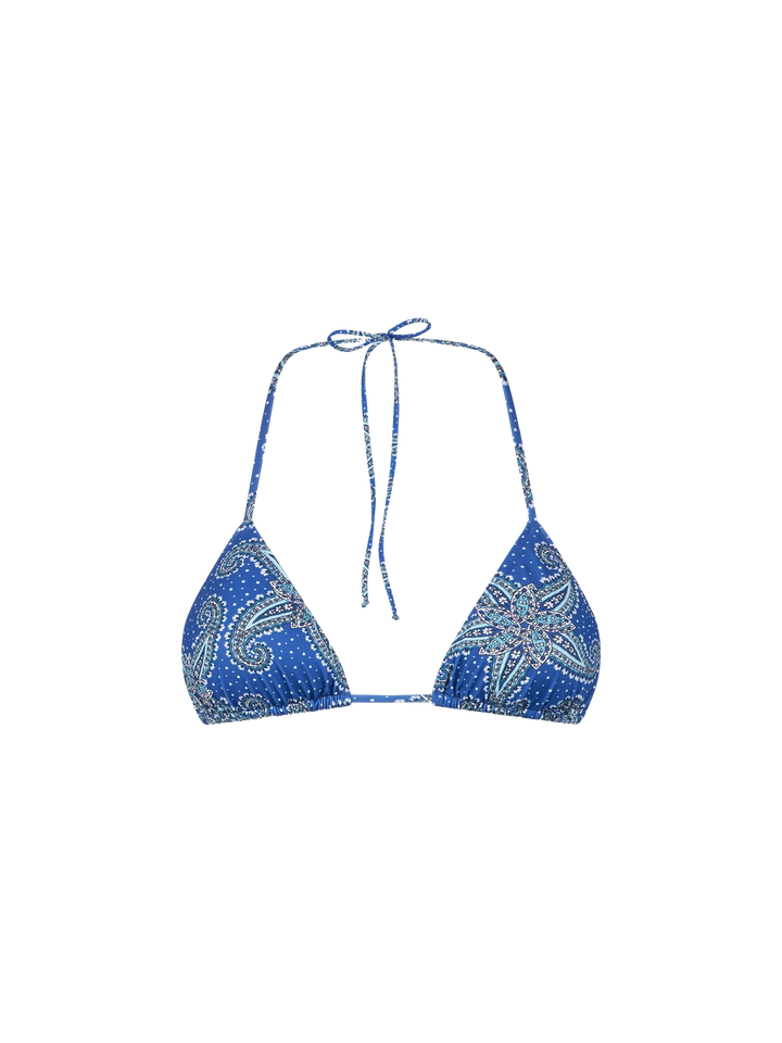 Woman triangle top with paisley star print - MC2 Saint Barth