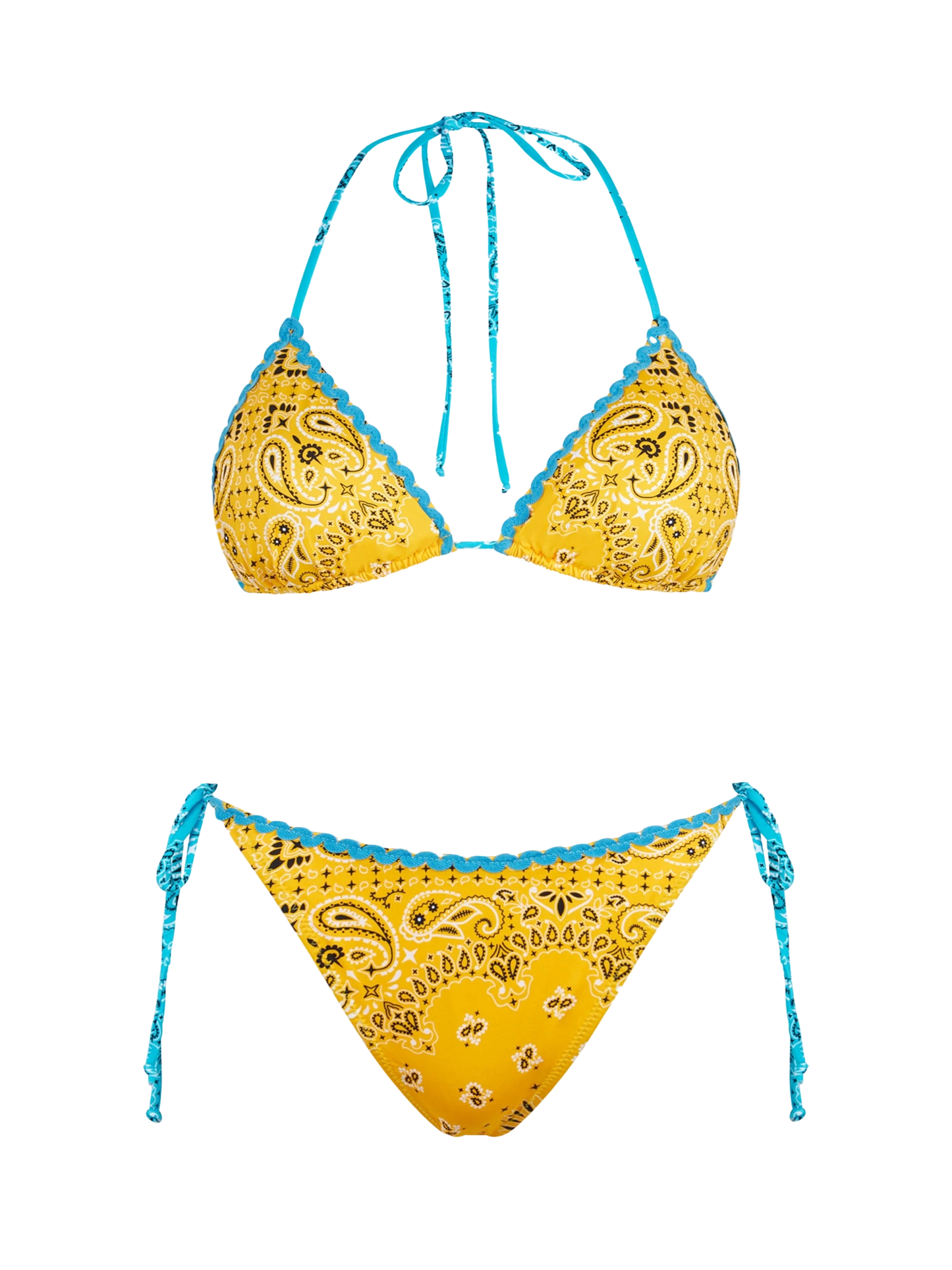 Woman triangle bikini with bandanna print - MC2 Saint Barth