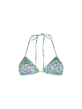 Woman radical flower triangle top swimsuit Leah - MC2 Saint Barth