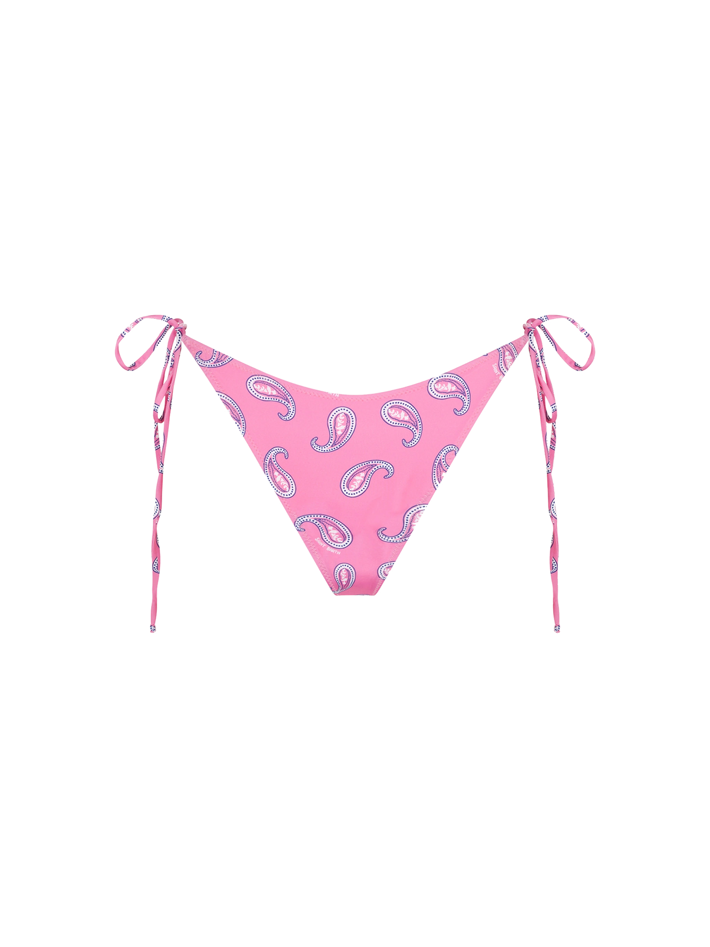 Woman cheeky swim briefs with paisley print