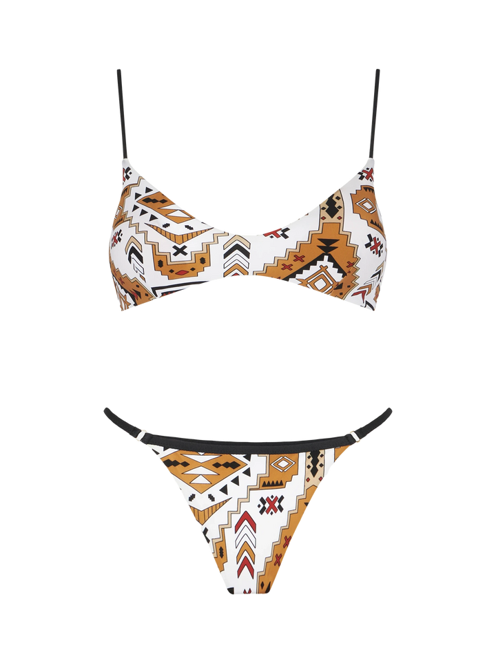 Woman bralette bikini with aztech print - MC2 Saint Barth