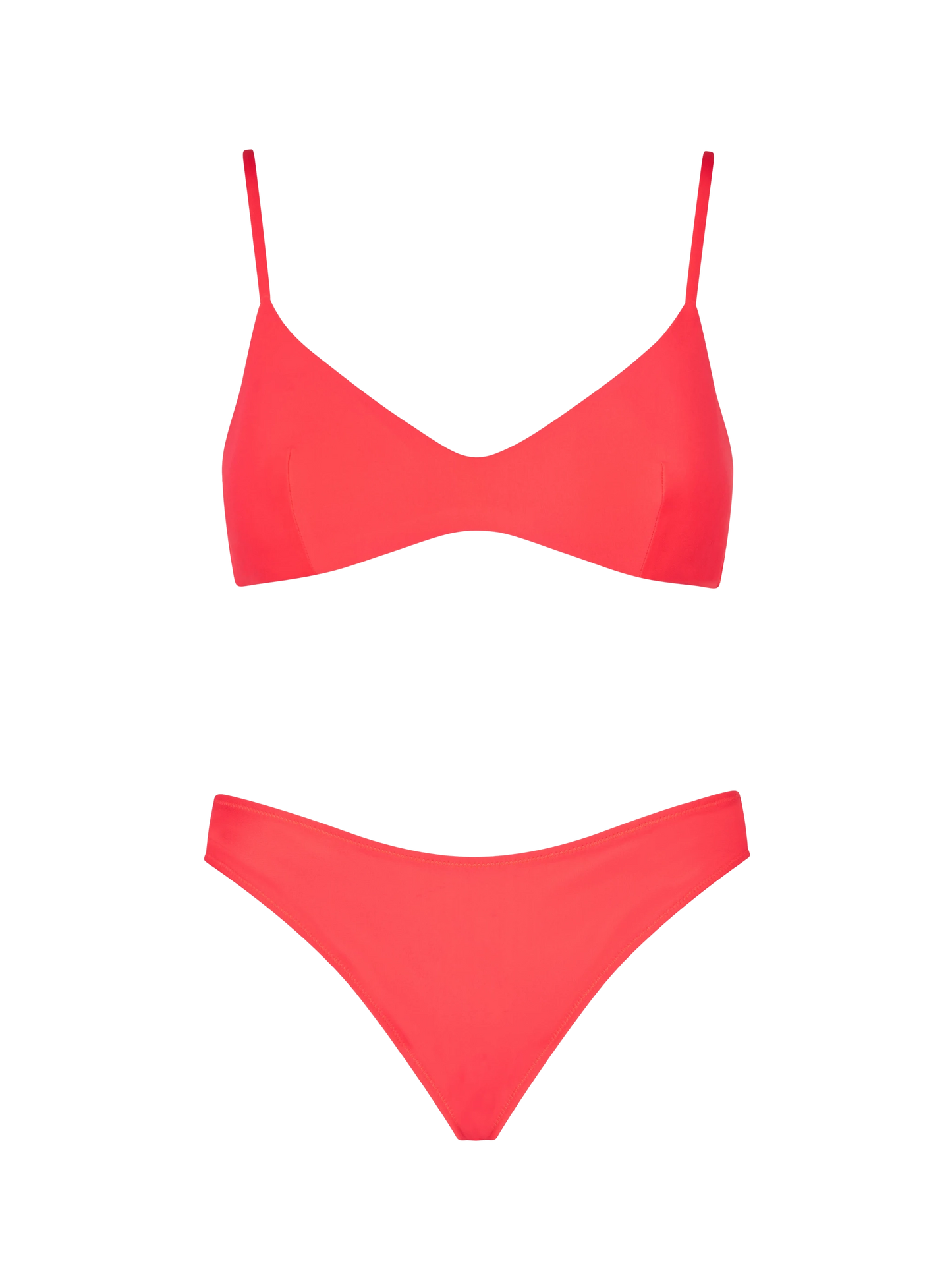 Woman fluo red bralette bikini - MC2 Saint Barth