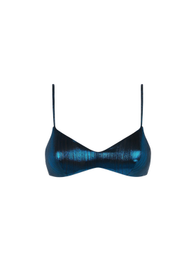 Woman lamina blue bralette top - MC2 Saint Barth