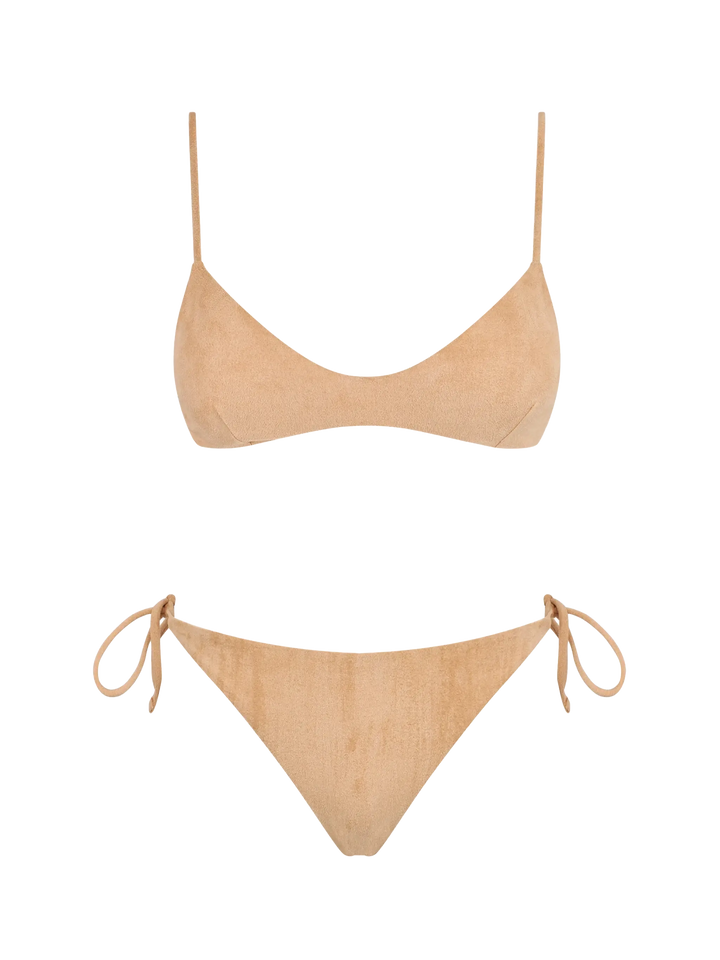 Suede effect fringed bralette bikini - MC2 Saint Barth