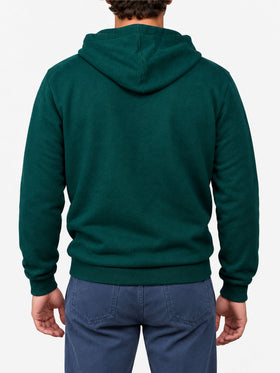 Maglia Mahony in lana con cappuccio verde tinta unita