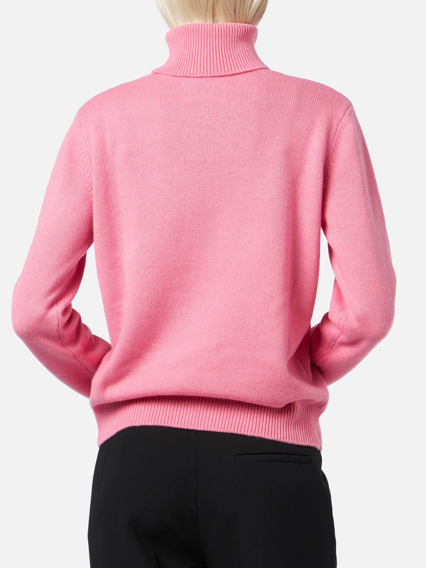 Pink turtleneck Moody in BLENDED CASHMERE