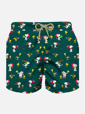 Man light fabric swim shorts with Snoopy Padel print | SNOOPY - PEANUTS™ SPECIAL EDITION - MC2 Saint Barth