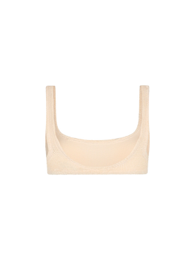 Woman beige classic crinkle bralette Naima - MC2 Saint Barth