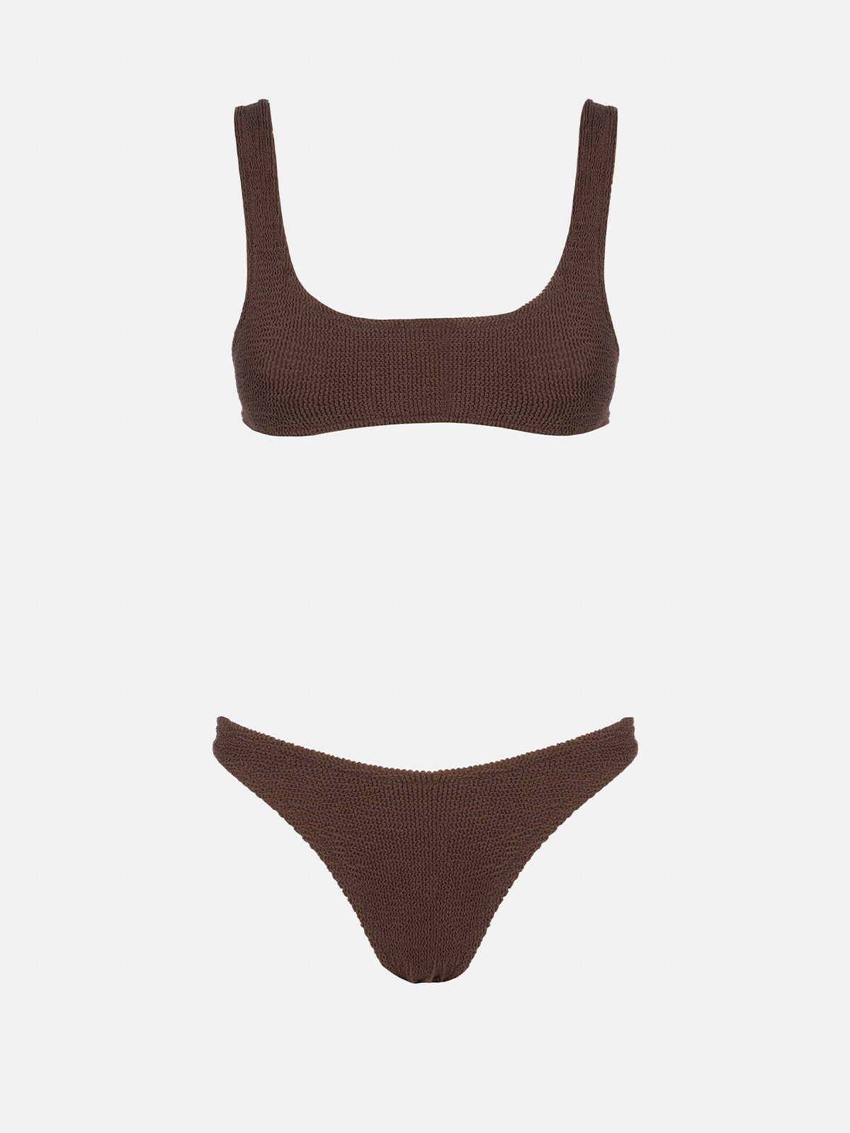 Woman brown crinkle bralette bikini Naima Elise