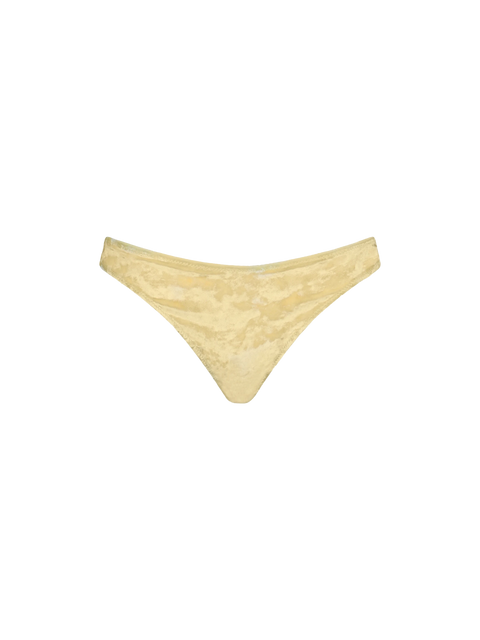 Woman yellow chenille cheeky swim briefs Naomi - MC2 Saint Barth
