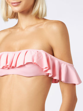 Off Shoulder pink Bikini top - MC2 Saint Barth