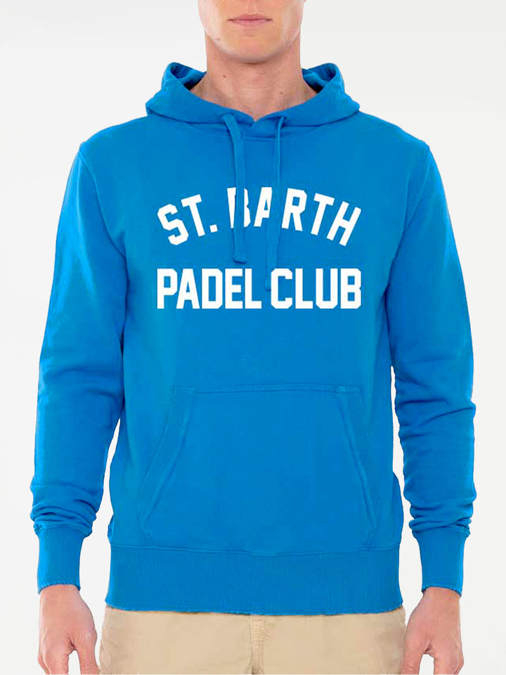 Man cotton hooded sweatshirt with St. Barth Padel Club print - MC2 Saint Barth