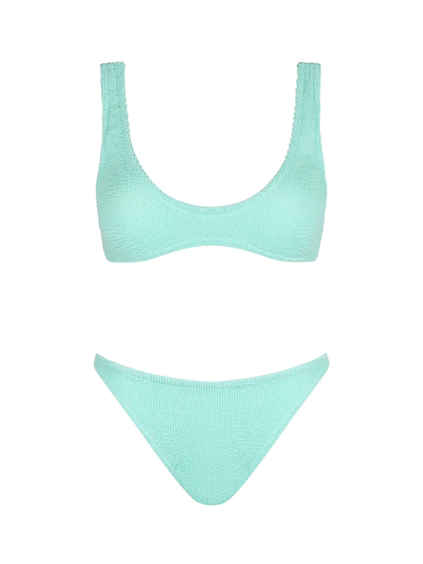 Woman sage green tiny crinkle bikini Pamy Naomi - MC2 Saint Barth