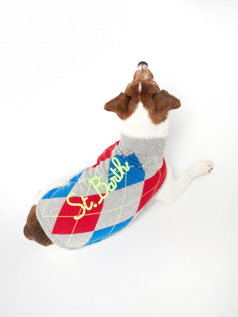 Dog sweater with argyle print - MC2 Saint Barth