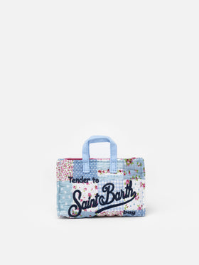 Gesteppte Handytasche aus Patchwork-Baumwolle