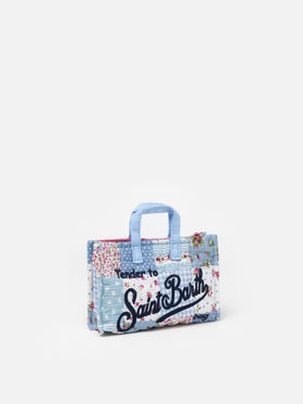 Gesteppte Handytasche aus Patchwork-Baumwolle