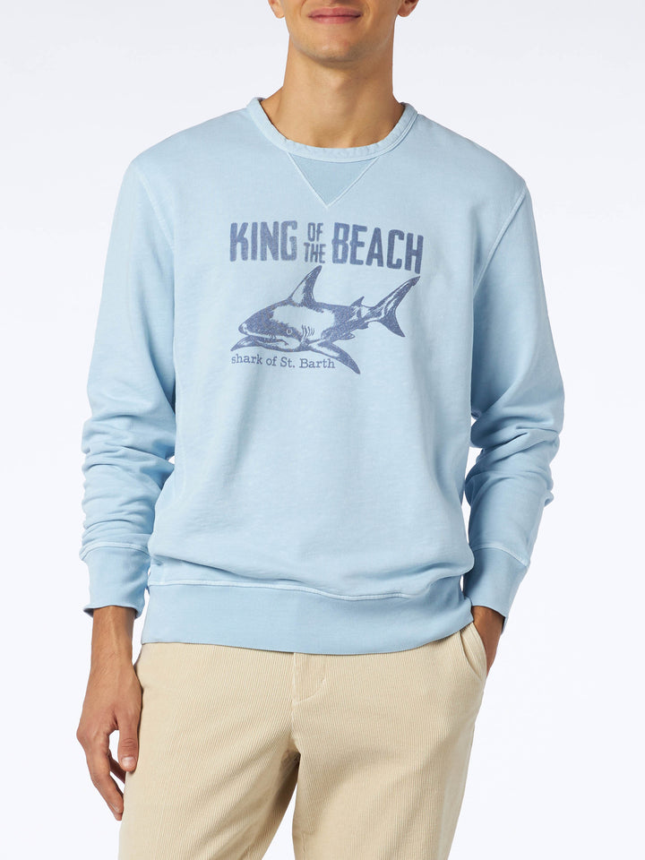 Light blue Sweatshirt King of the beach - MC2 Saint Barth