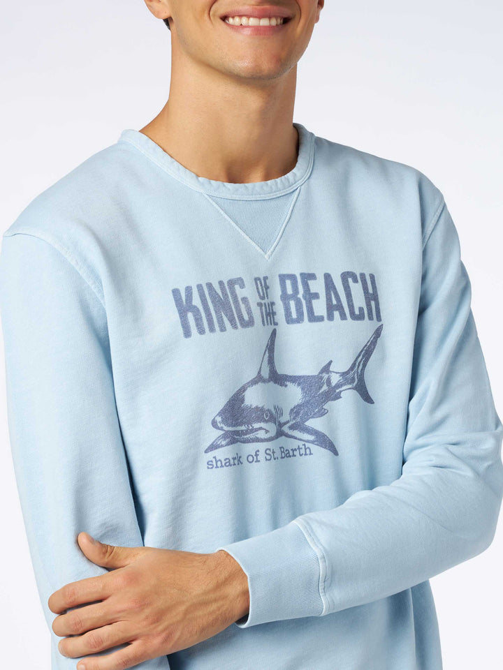 Light blue Sweatshirt King of the beach - MC2 Saint Barth