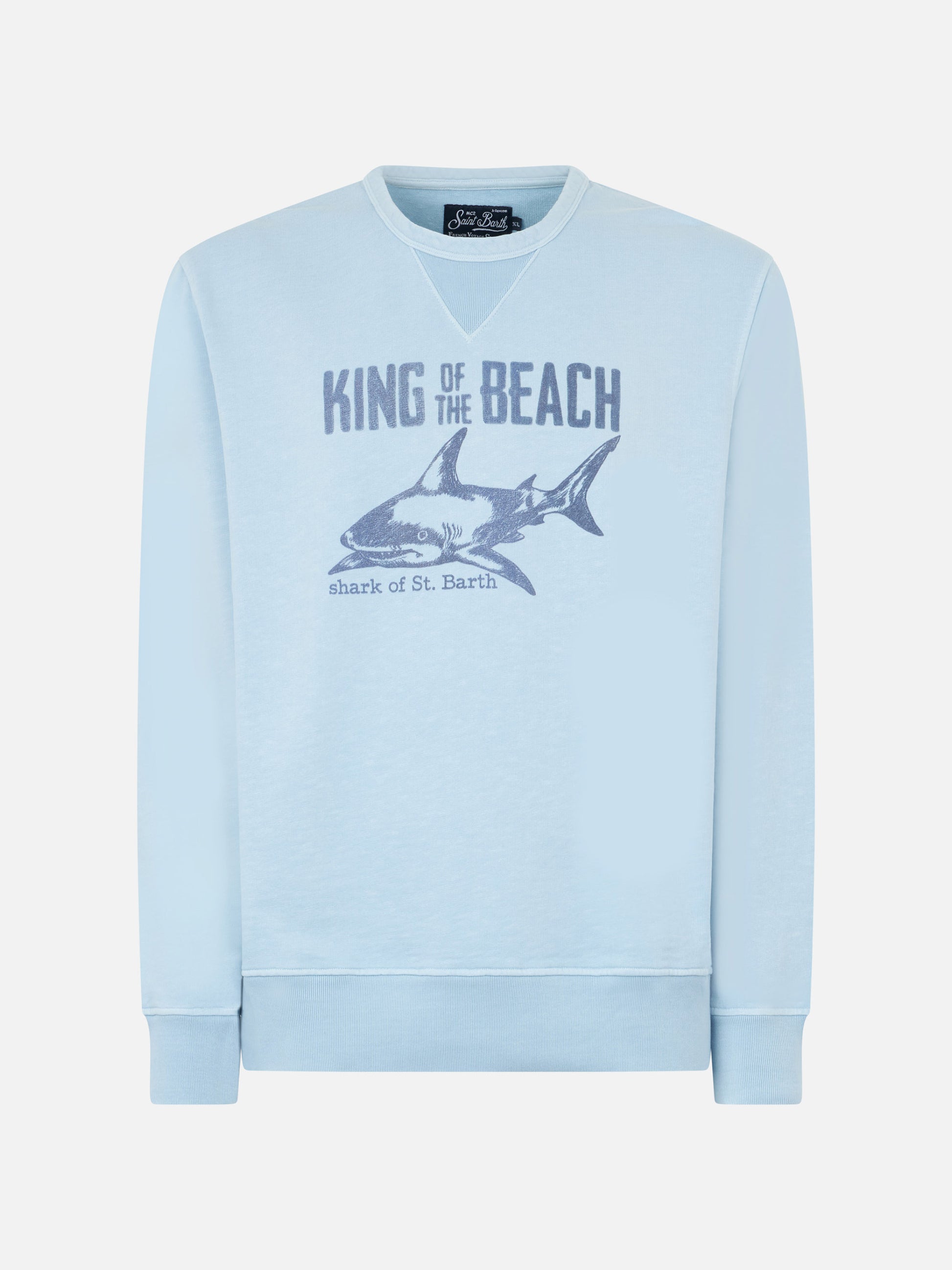 Light blue Sweatshirt King of the beach - MC2 Saint Barth