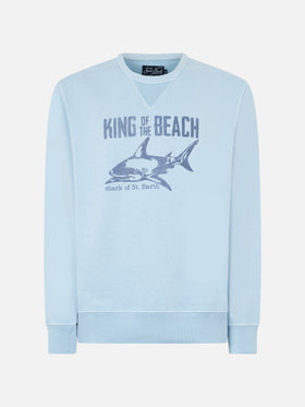 Light blue Sweatshirt King of the beach - MC2 Saint Barth