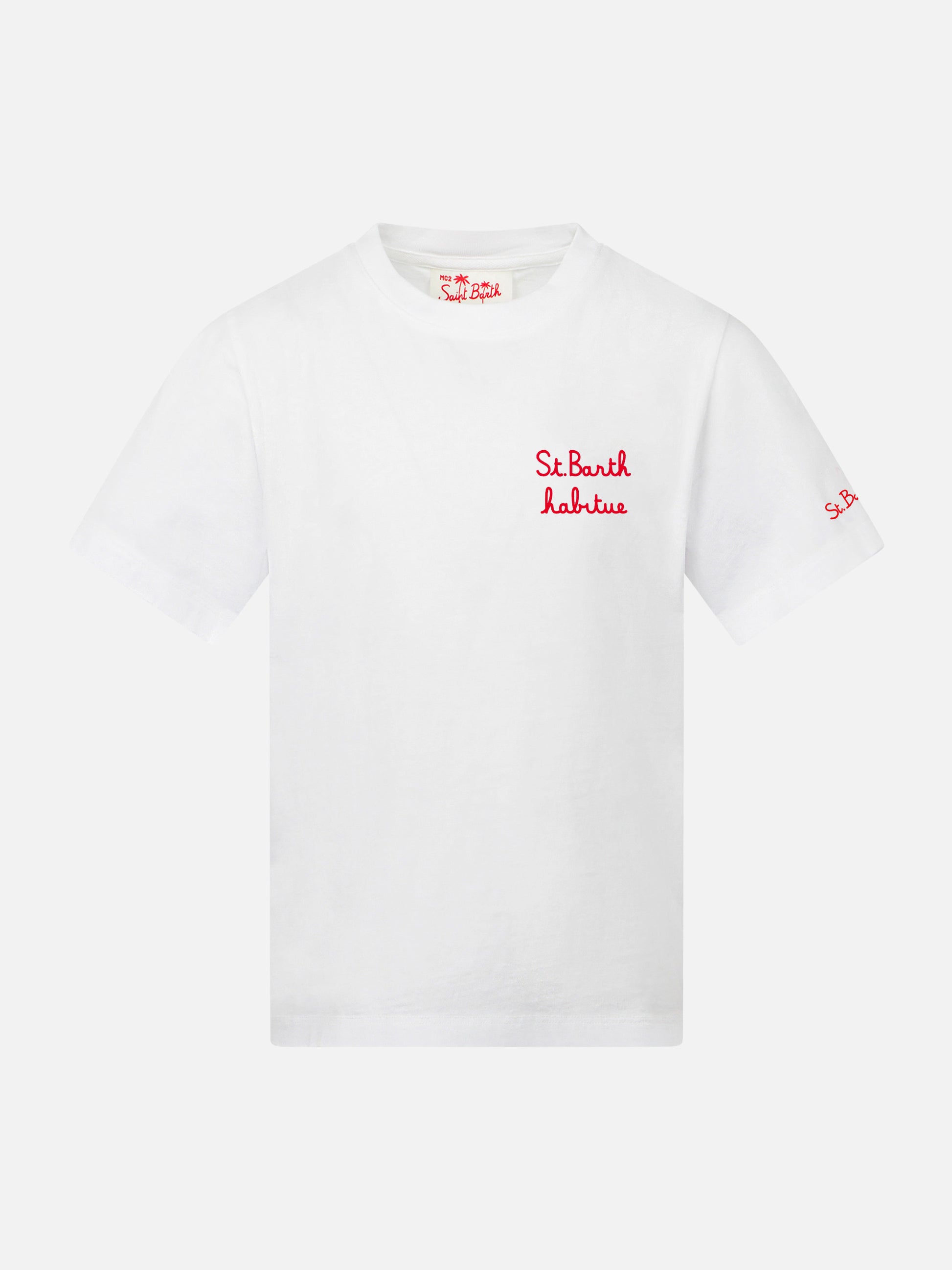 Boy t-shirt with St. Barth habitué embroidery - MC2 Saint Barth