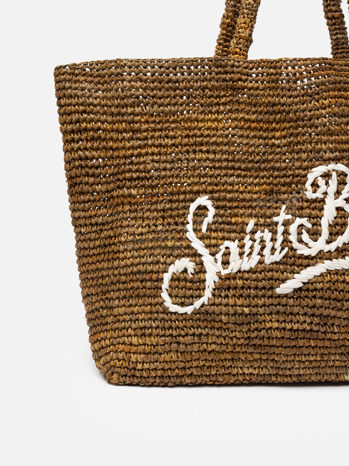 Brown Raffia Beach bag with cotton pouch - MC2 Saint Barth