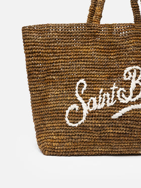 Brown Raffia Beach bag with cotton pouch - MC2 Saint Barth