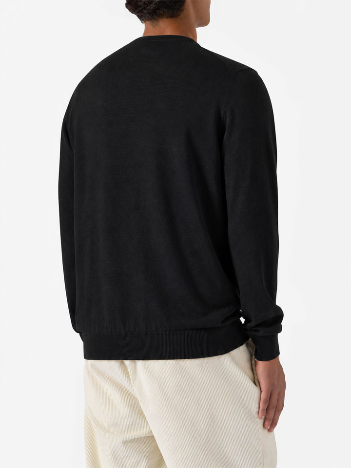 Maglione Regent Light nero in lana merino
