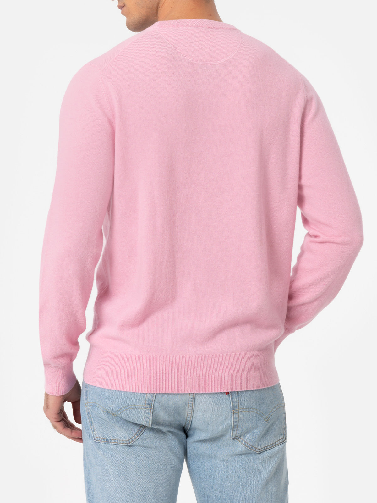 Man pink cashmere blend crewneck sweater Regent - MC2 Saint Barth