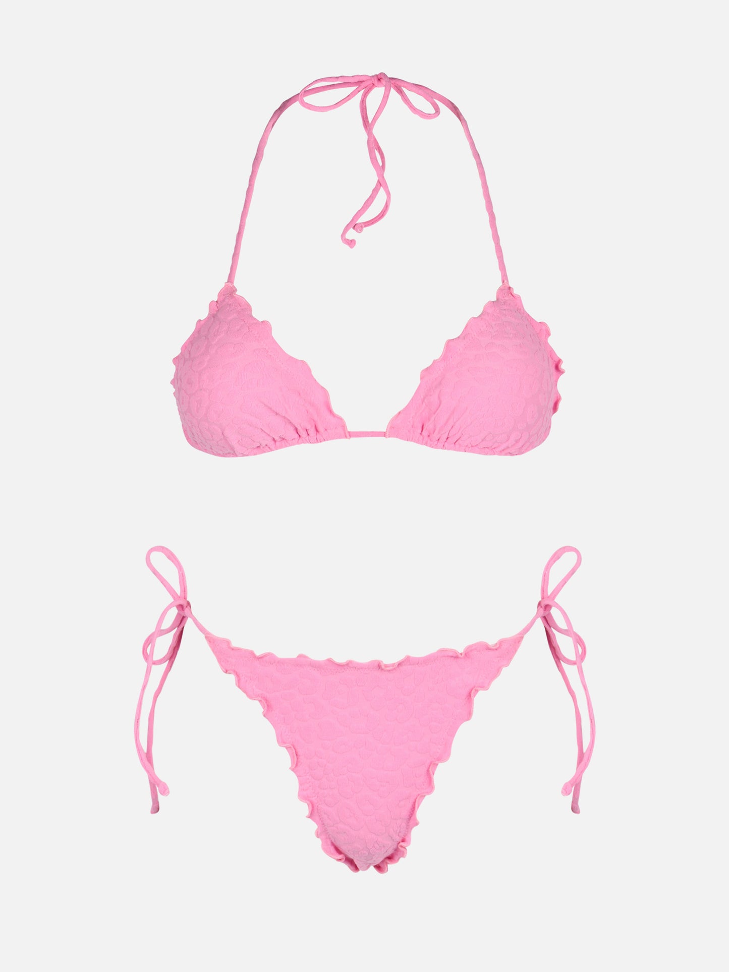 Miami animalier embossed cheeky swim briefs - Sagittarius animalier embossed classic triangle top