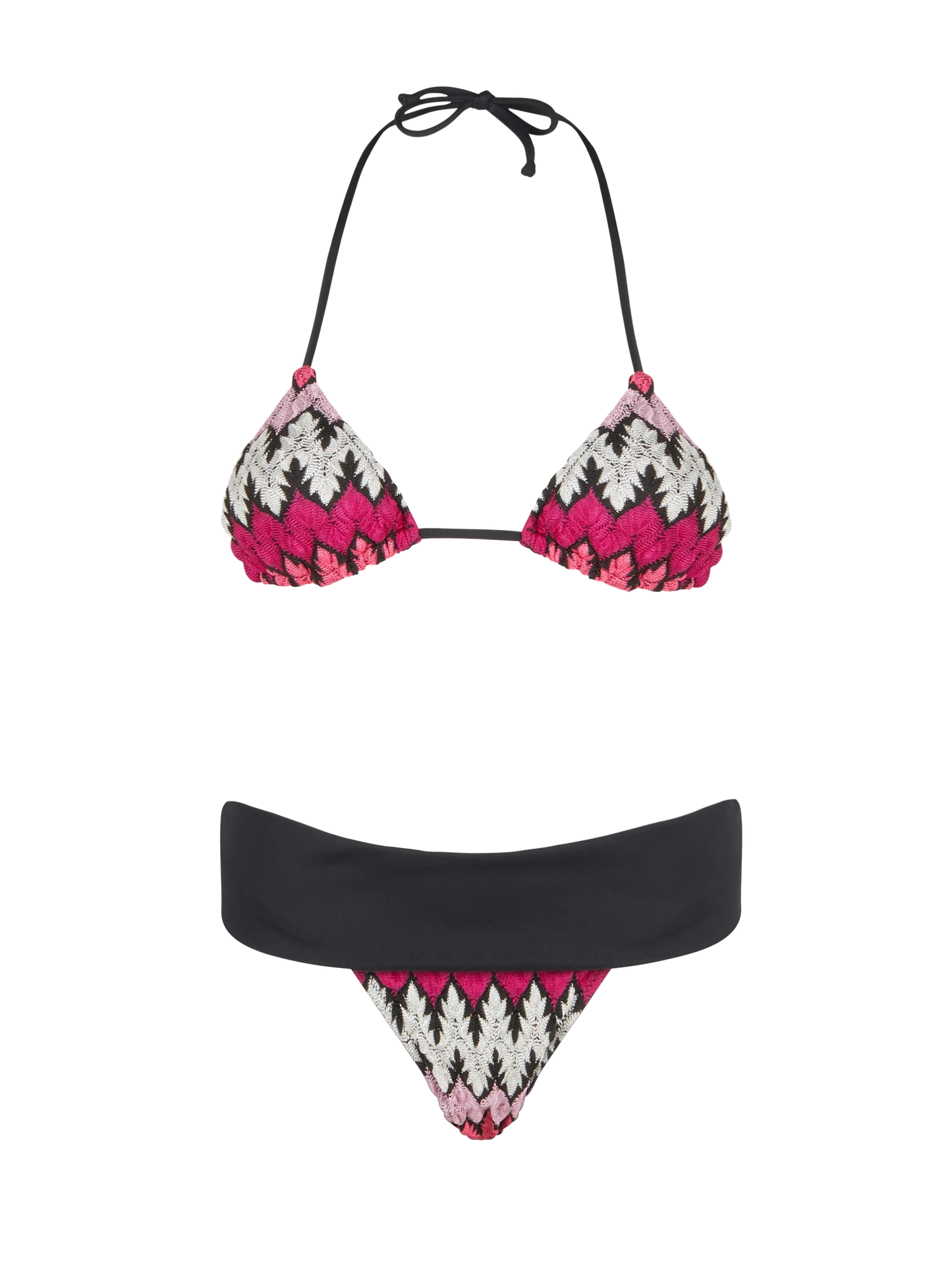 Woman chevron knitted triangle bikini - MC2 Saint Barth