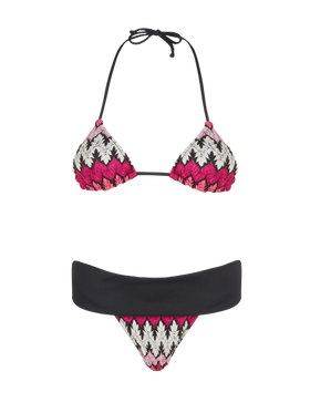 Woman chevron knitted triangle bikini - MC2 Saint Barth