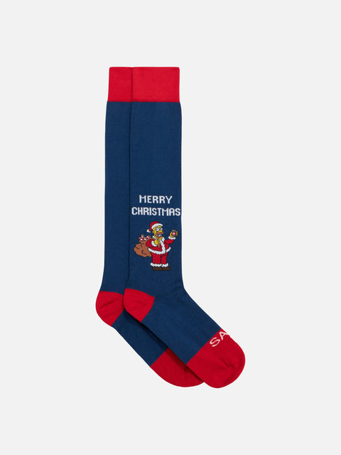 Man long socks with Homer Merry christmas jacquard | THE SIMPSONS SPECIAL EDITION - MC2 Saint Barth