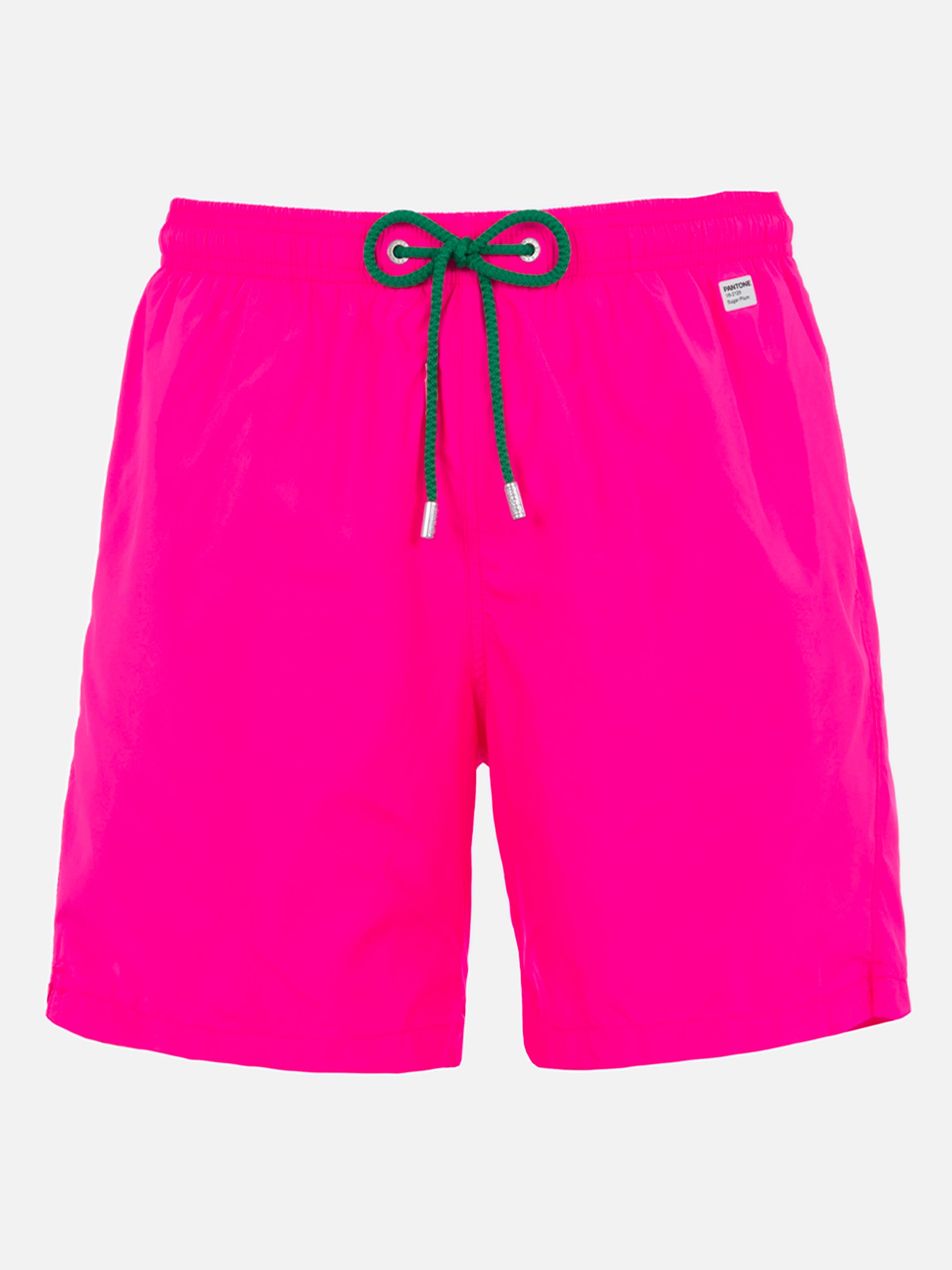 Man lightweight fabric fluo pink swim shorts Lighting Pantone | PANTONE® SPECIAL EDITION - MC2 Saint Barth