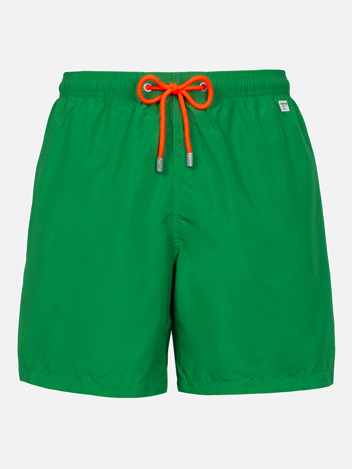 Man lightweight fabric grass green swim-shorts Lighting Pantone | PANTONE® SPECIAL EDITION - MC2 Saint Barth