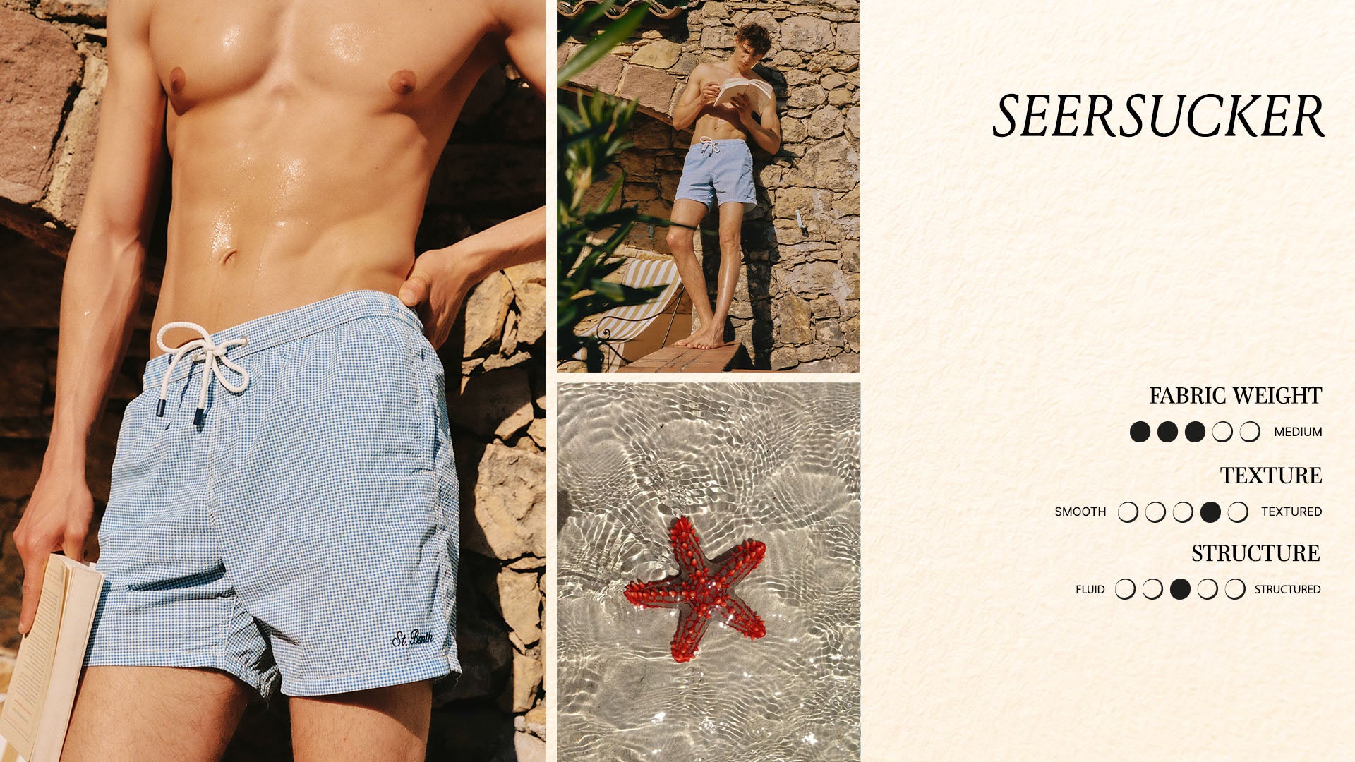 MAN/SEERSUCKER/SWIM SHORTS/MC2 SAINT BARTH